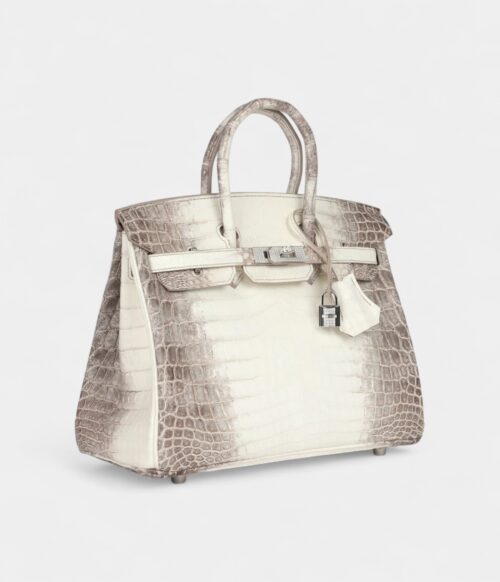 Hermès Birkin 25 Himalaya Niloticus Crocodile Diamond Encrusted Palladium Hardware