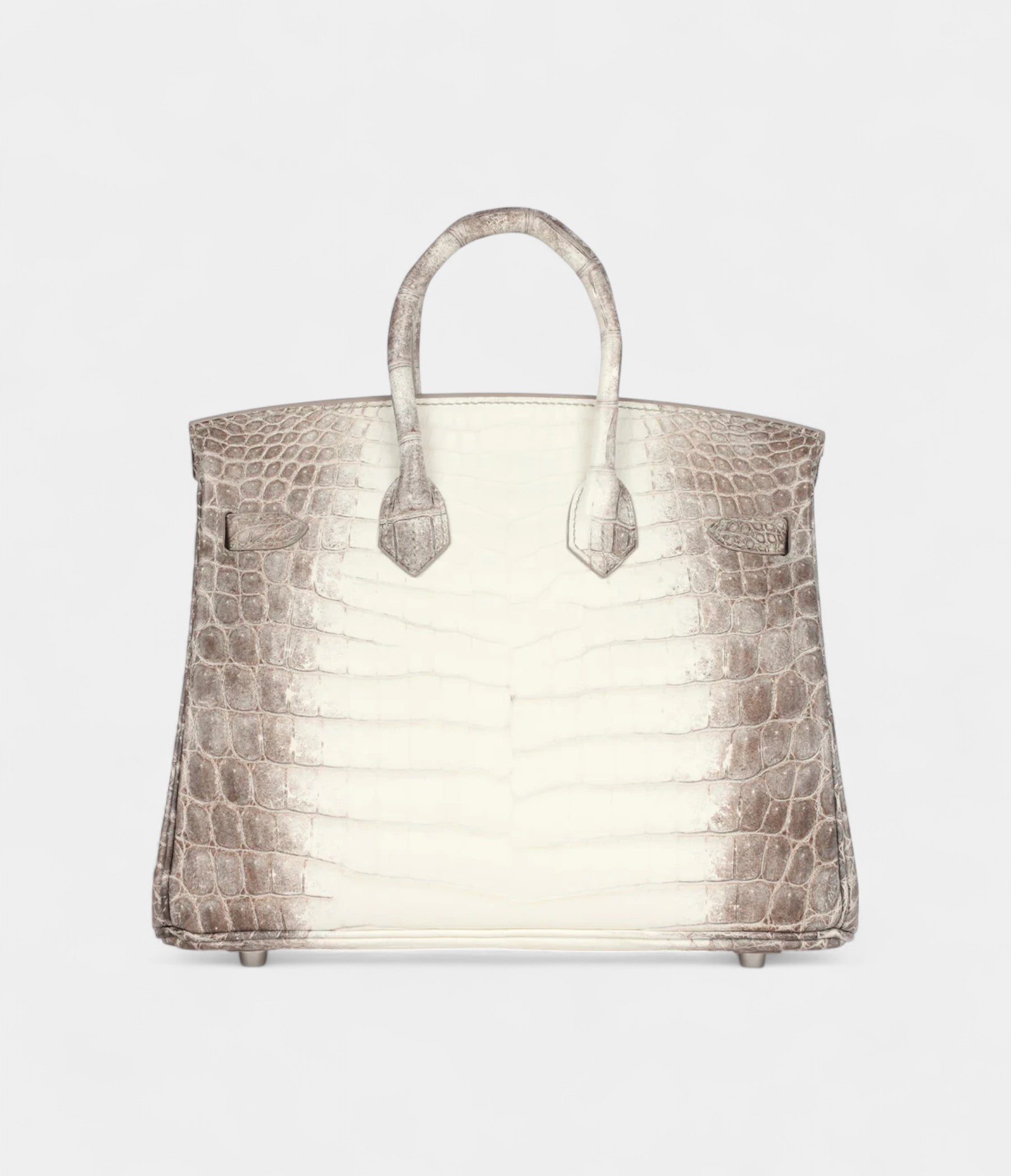 Hermès Birkin 25 Himalaya Niloticus Crocodile Diamond Encrusted Palladium Hardware