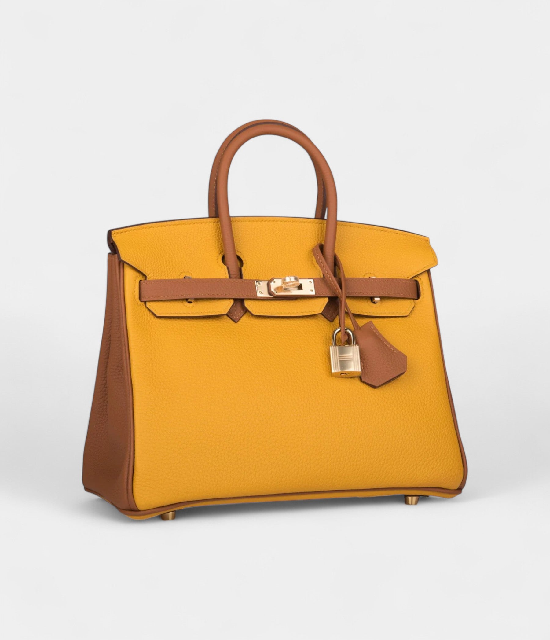 Hermès Birkin 25 Jaune Ambre and Gold Togo Permabrass Hardware