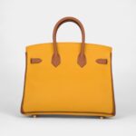 Hermès Birkin 25 Jaune Ambre and Gold Togo Permabrass Hardware