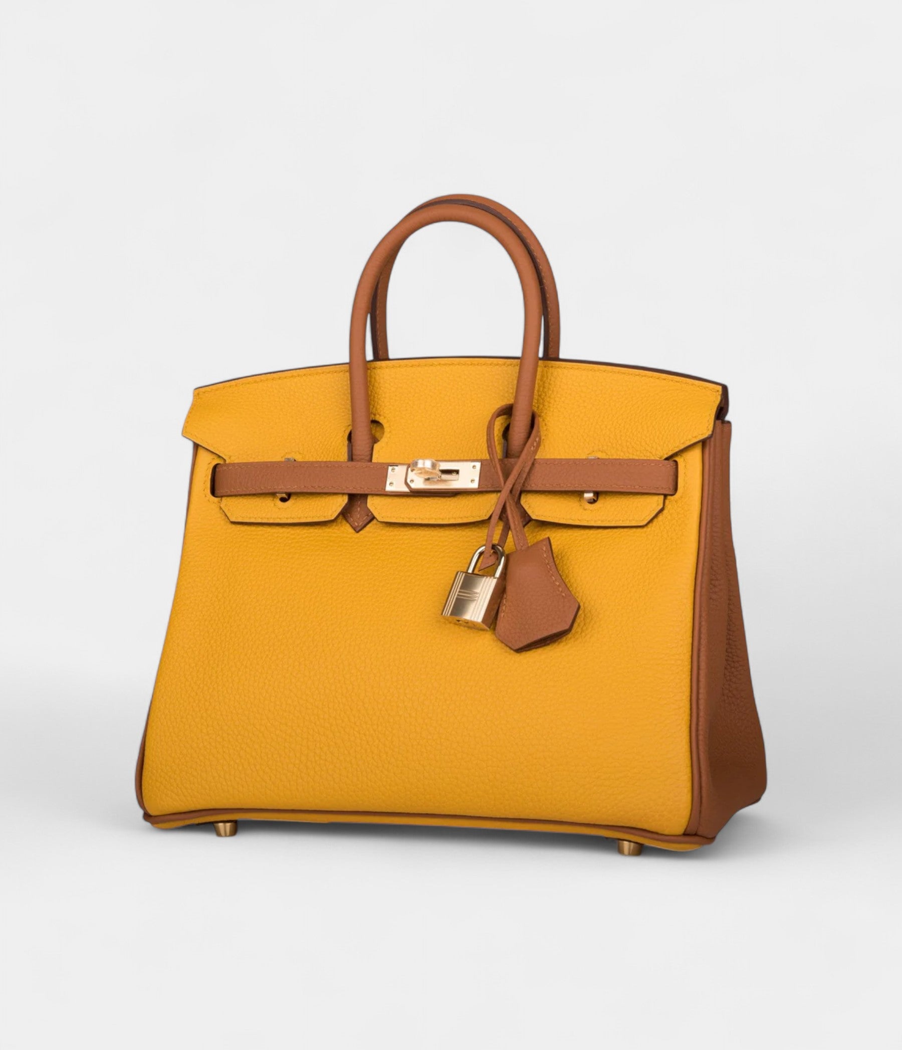 Hermès Birkin 25 Jaune Ambre and Gold Togo Permabrass Hardware