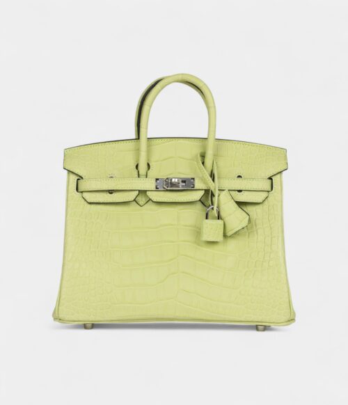 Hermès Birkin 25 Jaune Bourgeon Matte Alligator Palladium Hardware