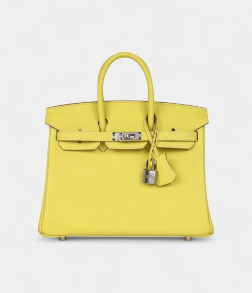 Hermès Birkin 25 Lime Swift Palladium Hardware