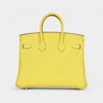 Hermès Birkin 25 Lime Verso Clemence Rose Gold Hardware