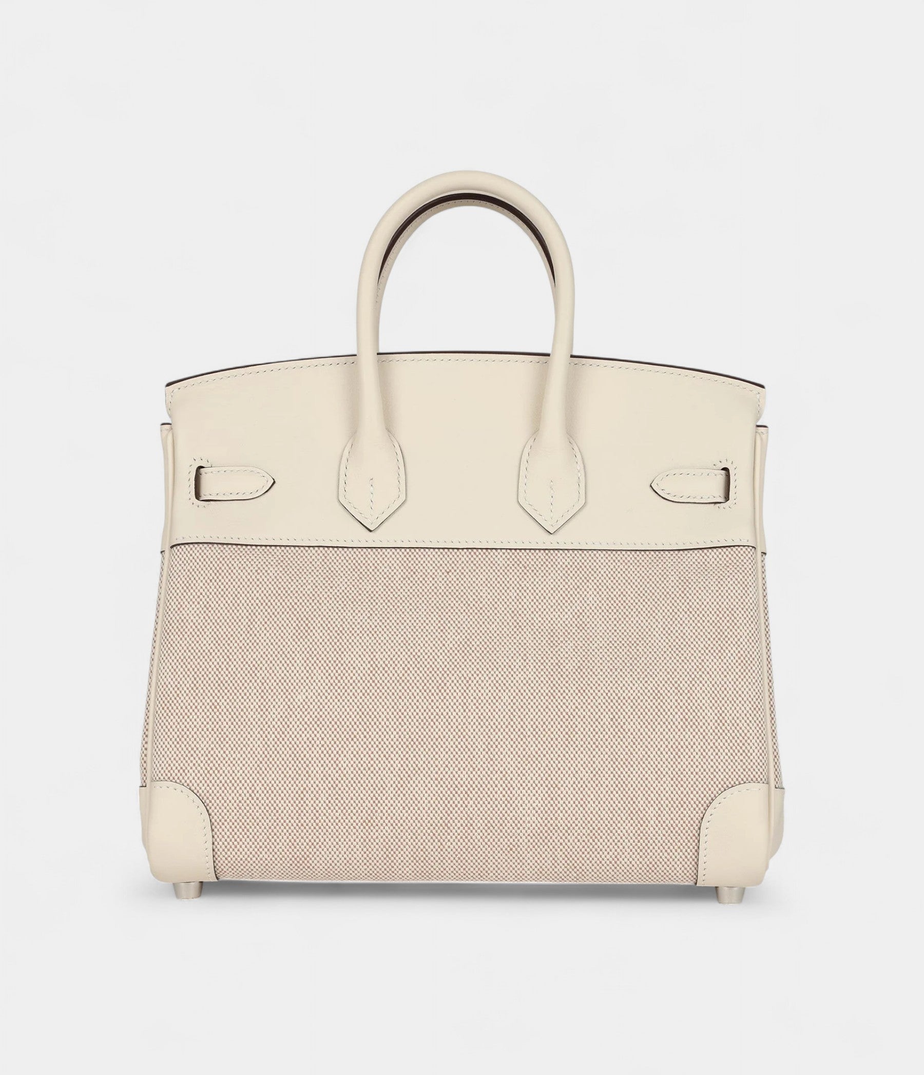 HermesBirkin25NataSwiftandEcru-BeigeToileHCanvasPalladiumHardware_6.jpg Hermès Birkin 25 Nata Swift and Ecru-Beige Toile H Canvas Palladium Hardware