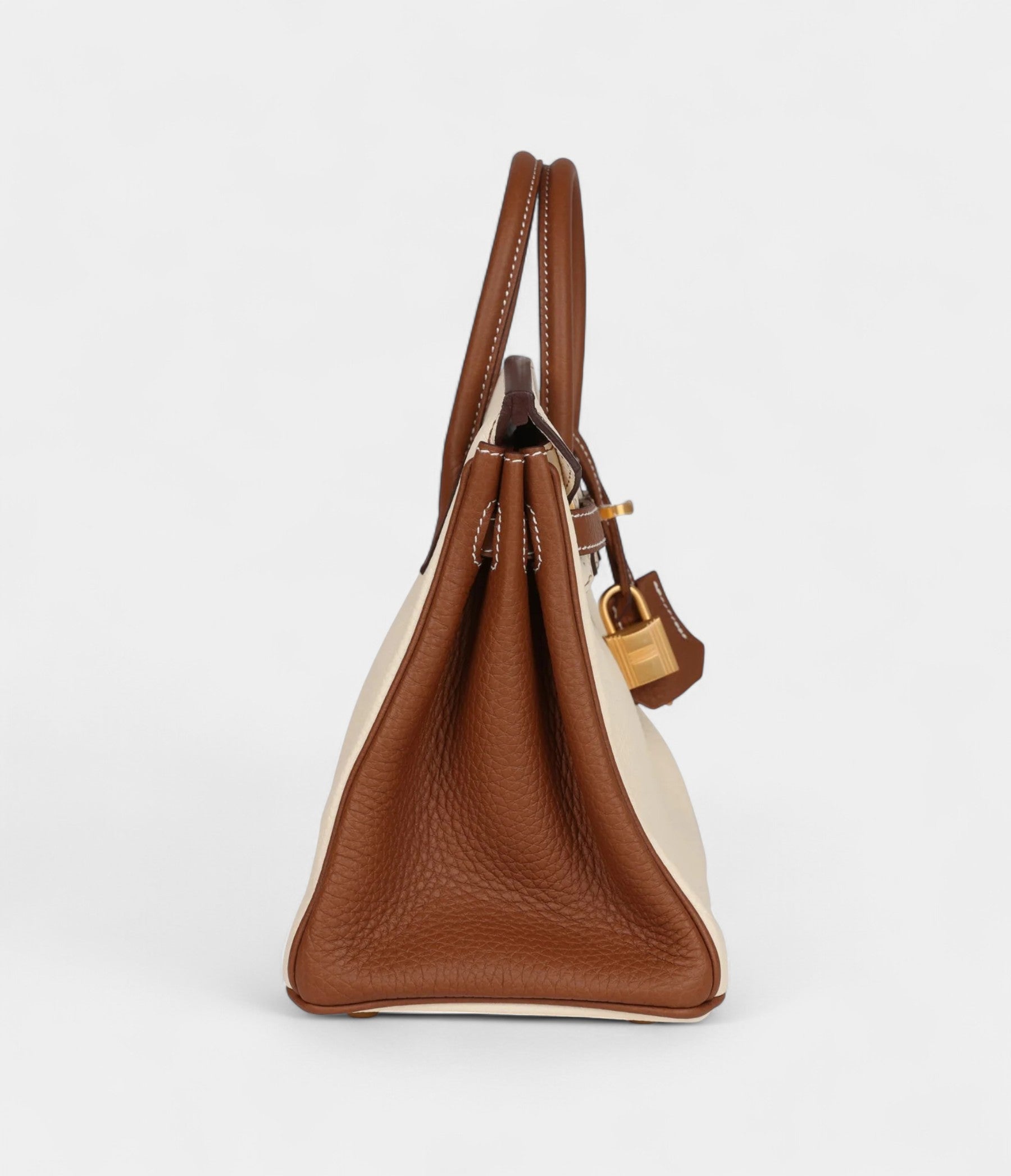 HermesBirkin25NataandGoldClemenceBrushedGoldHardware_5.jpg Hermès Birkin 25 Nata and Gold Clemence Brushed Gold Hardware