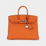 Hermès Birkin 25 Orange Togo Palladium Hardware