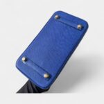 Hermes Birkin 25 Retourne Handmade Bag In Blue Zellige Ostrich Leather