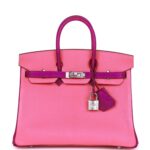 Hermès Birkin 25 Rose Lipstick and Anemone Chèvre Palladium Hardware