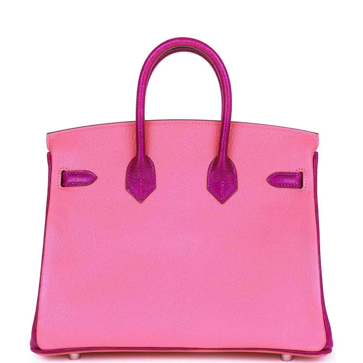 Hermès Birkin 25 Rose Lipstick and Anemone Chèvre Palladium Hardware