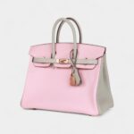 Hermès Birkin 25 Rose Sakura and Gris Perle Chevre Mysore Rose Gold Hardware