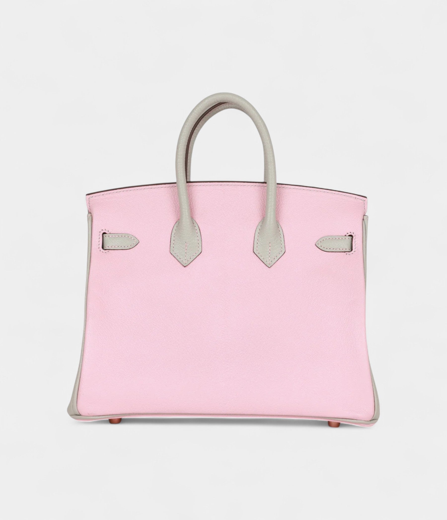 Hermès Birkin 25 Rose Sakura and Gris Perle Chevre Mysore Rose Gold Hardware