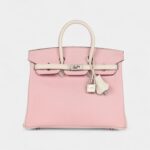 Hermès Birkin 25 Rose Sakura and Nata Swift Brushed Gold Hardware