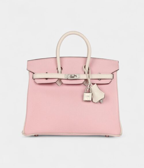 Hermès Birkin 25 Rose Sakura and Nata Swift Brushed Gold Hardware
