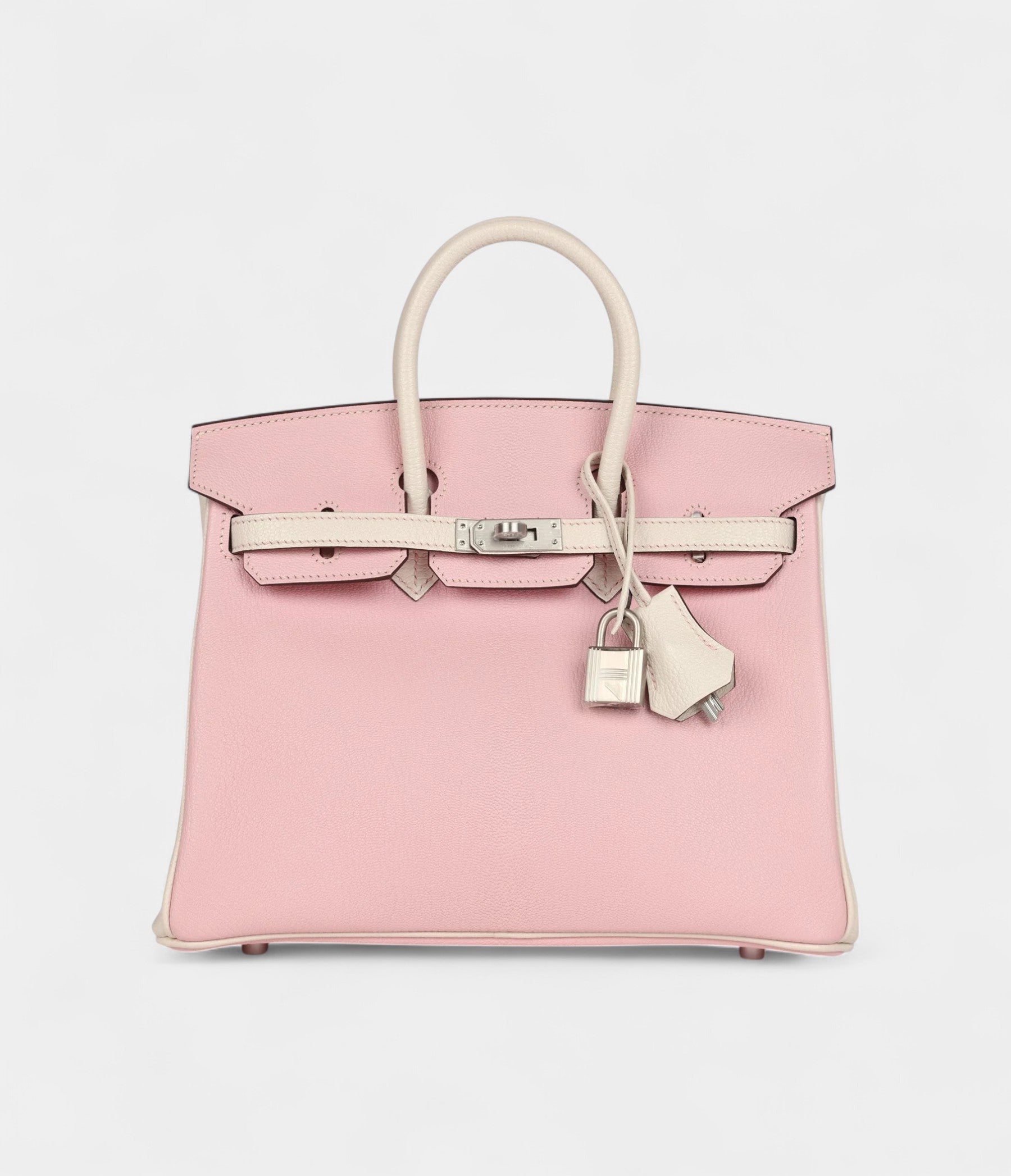 Hermès Birkin 25 Rose Sakura and Nata Swift Brushed Gold Hardware