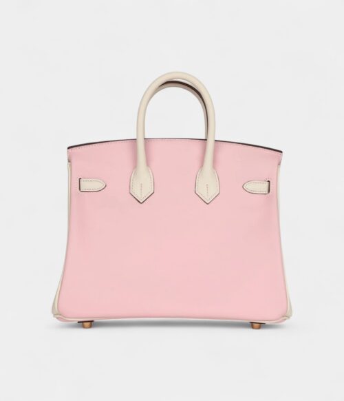 Hermès Birkin 25 Rose Sakura and Nata Swift Permabrass Hardware