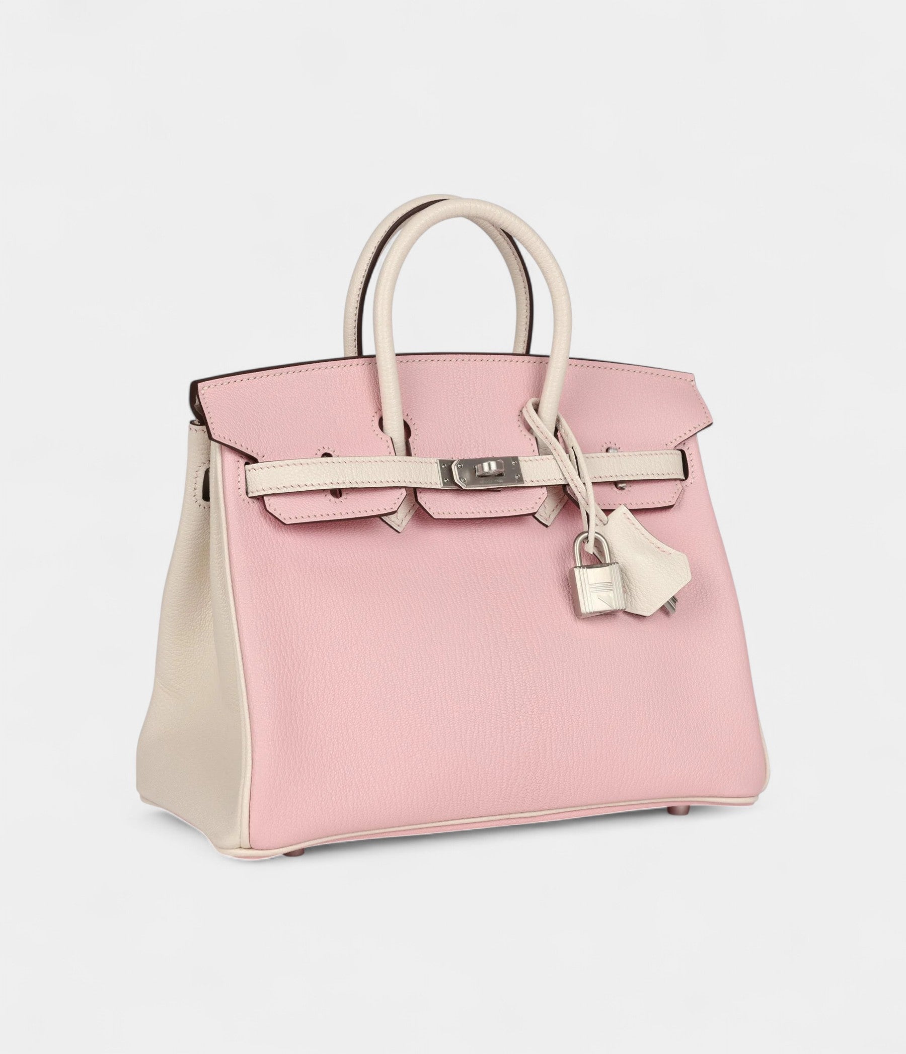 Hermès Birkin 25 Rose Sakura and Nata Swift Brushed Gold Hardware