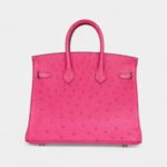 Hermès Birkin 25 Rose Tyrien Ostrich Palladium Hardware