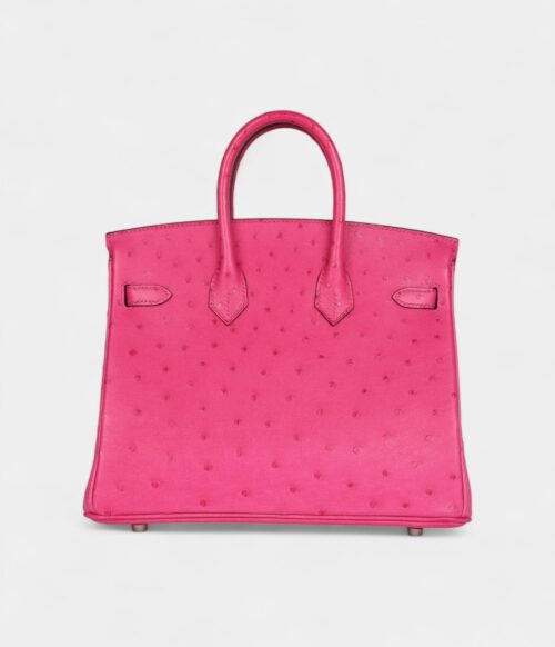 Hermès Birkin 25 Rose Tyrien Ostrich Palladium Hardware