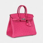 Hermès Birkin 25 Rose Tyrien Ostrich Palladium Hardware