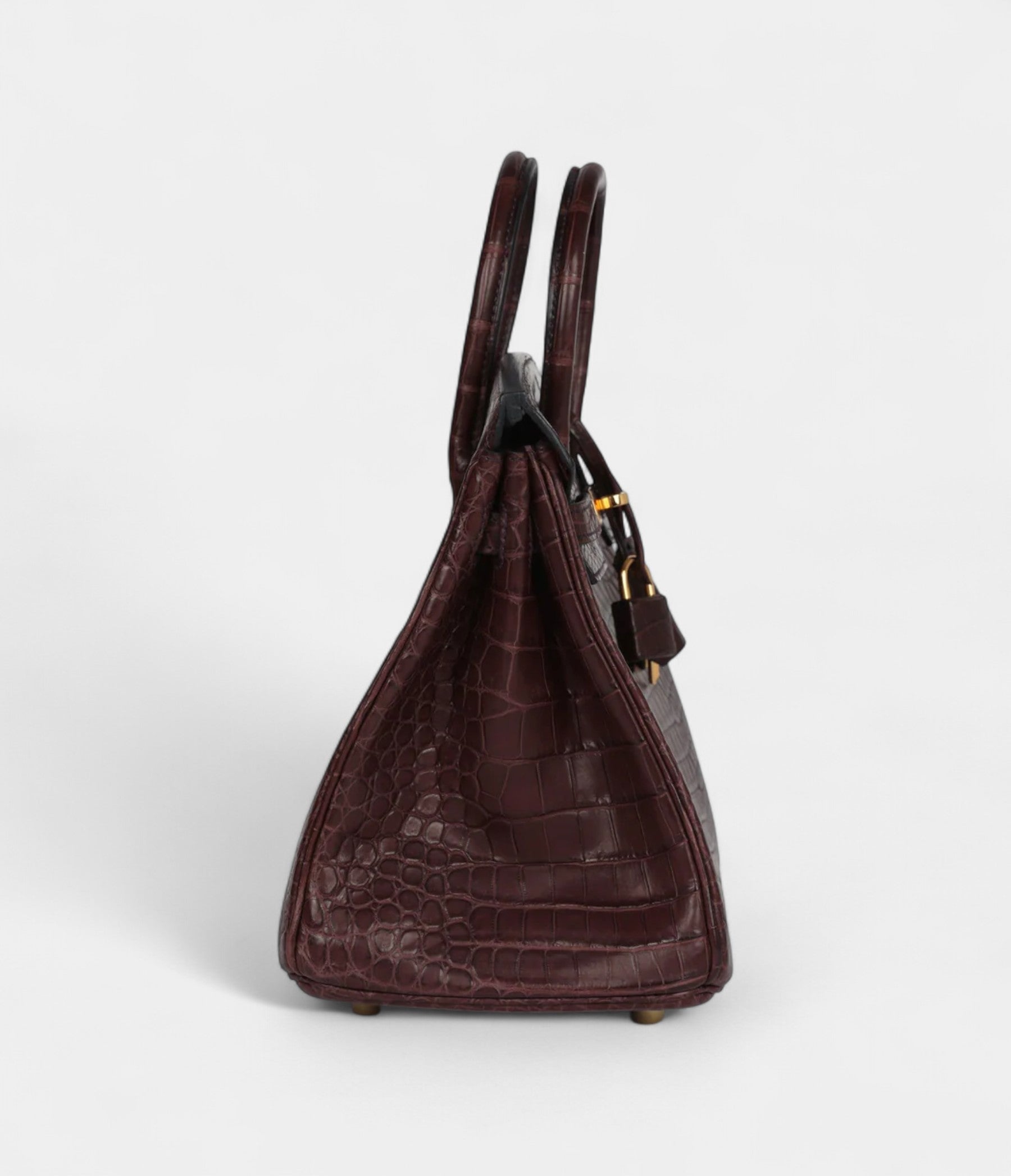 HermesBirkin25RougeSellierMattePorosusCrocodileGoldHardware_4.jpg Hermès Birkin 25 Rouge Sellier Matte Porosus Crocodile Gold Hardware
