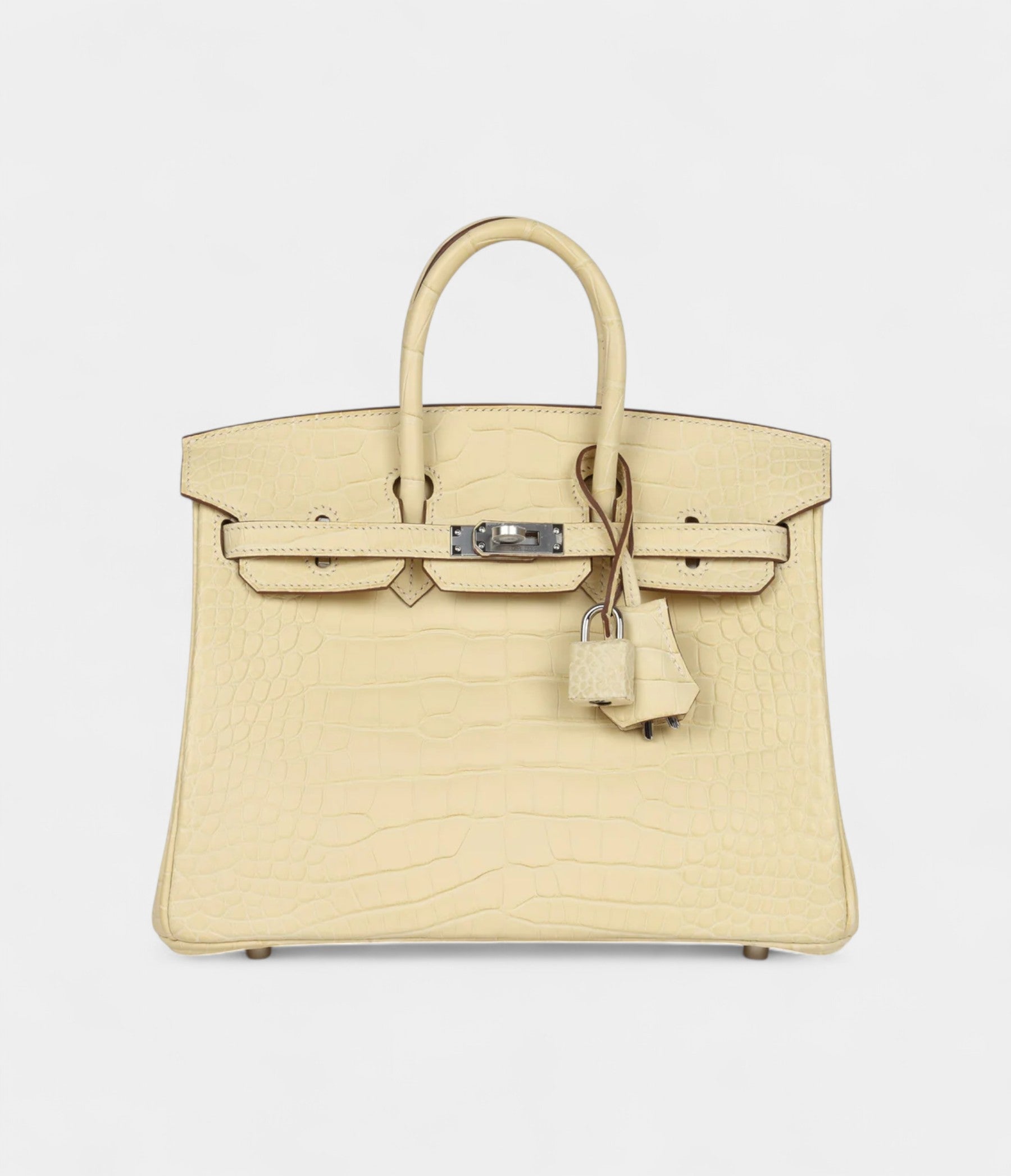 Hermès Birkin 25 Vanille Matte Alligator Palladium Hardware