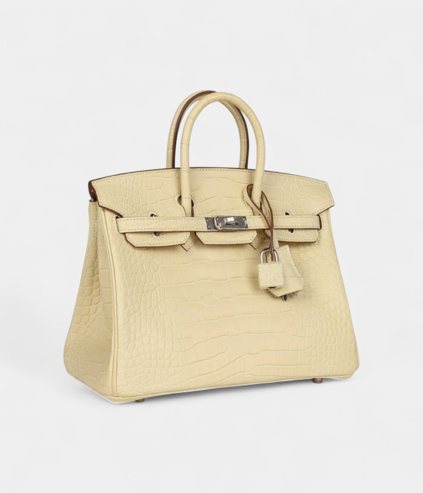 Hermès Birkin 25 Vanille Matte Alligator Palladium Hardware