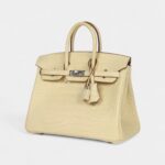 Hermès Birkin 25 Vanille Matte Alligator Palladium Hardware