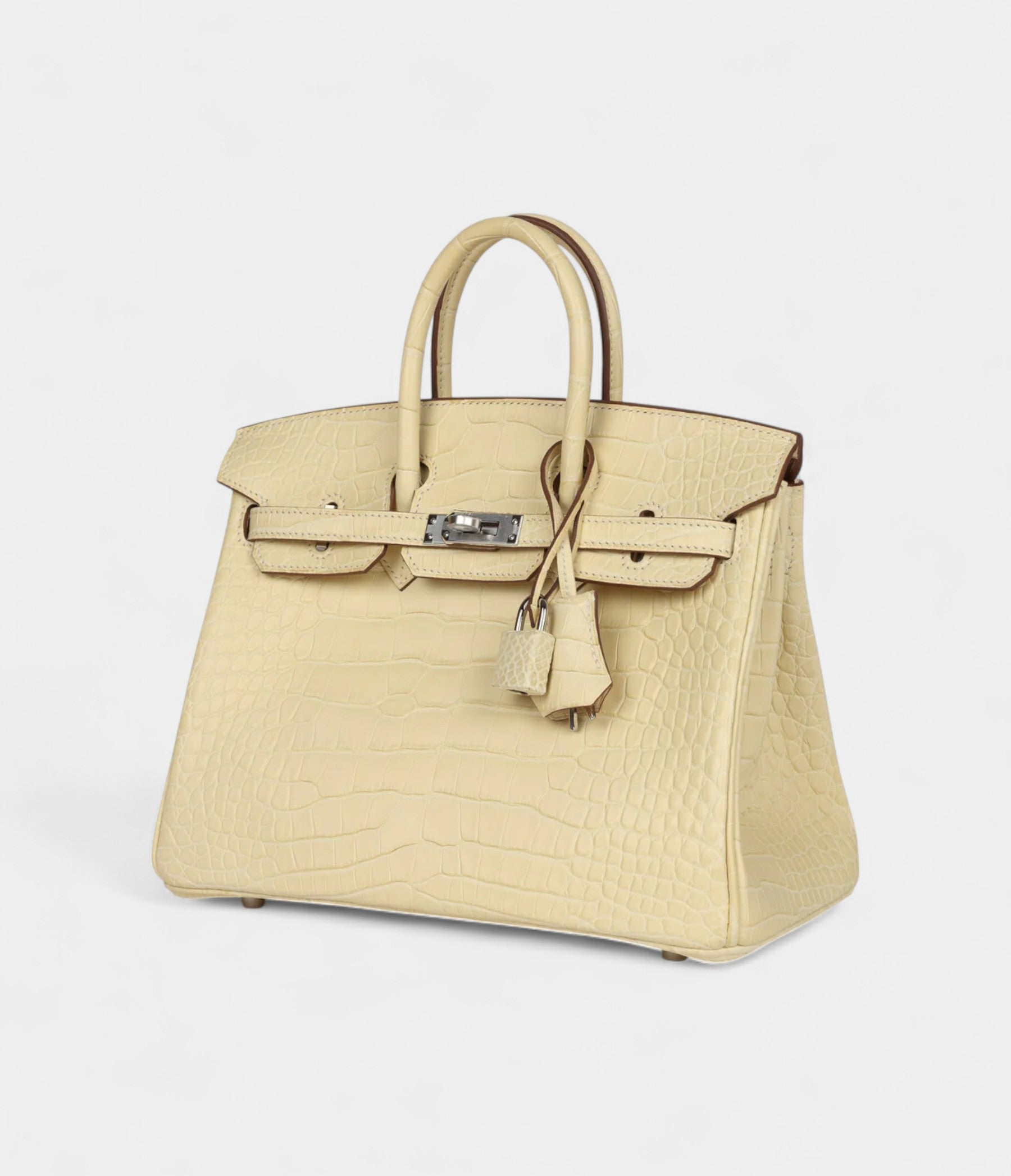 Hermès Birkin 25 Vanille Matte Alligator Palladium Hardware