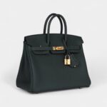 Hermès Birkin 25 Vert Fonce Togo Gold Hardware