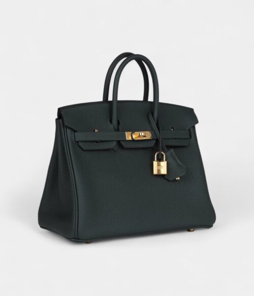 Hermès Birkin 25 Vert Fonce Togo Gold Hardware