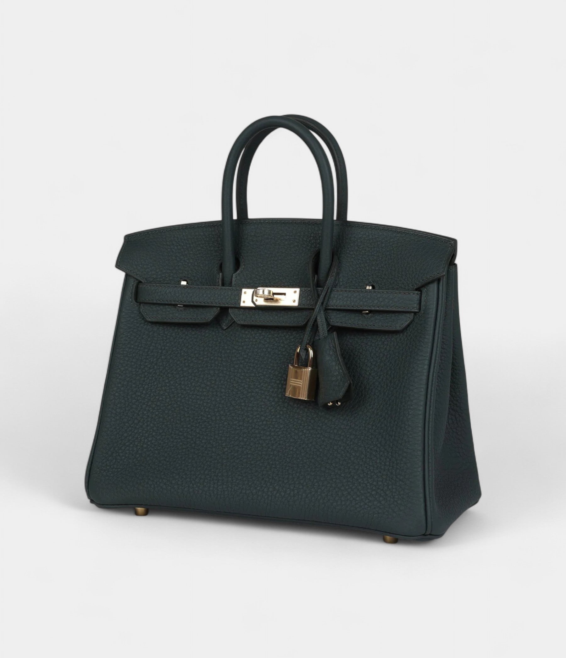 HermesBirkin25VertMangroveTogoPermabrassHardware_7.jpg Hermès Birkin 25 Vert Mangrove Togo Permabrass Hardware