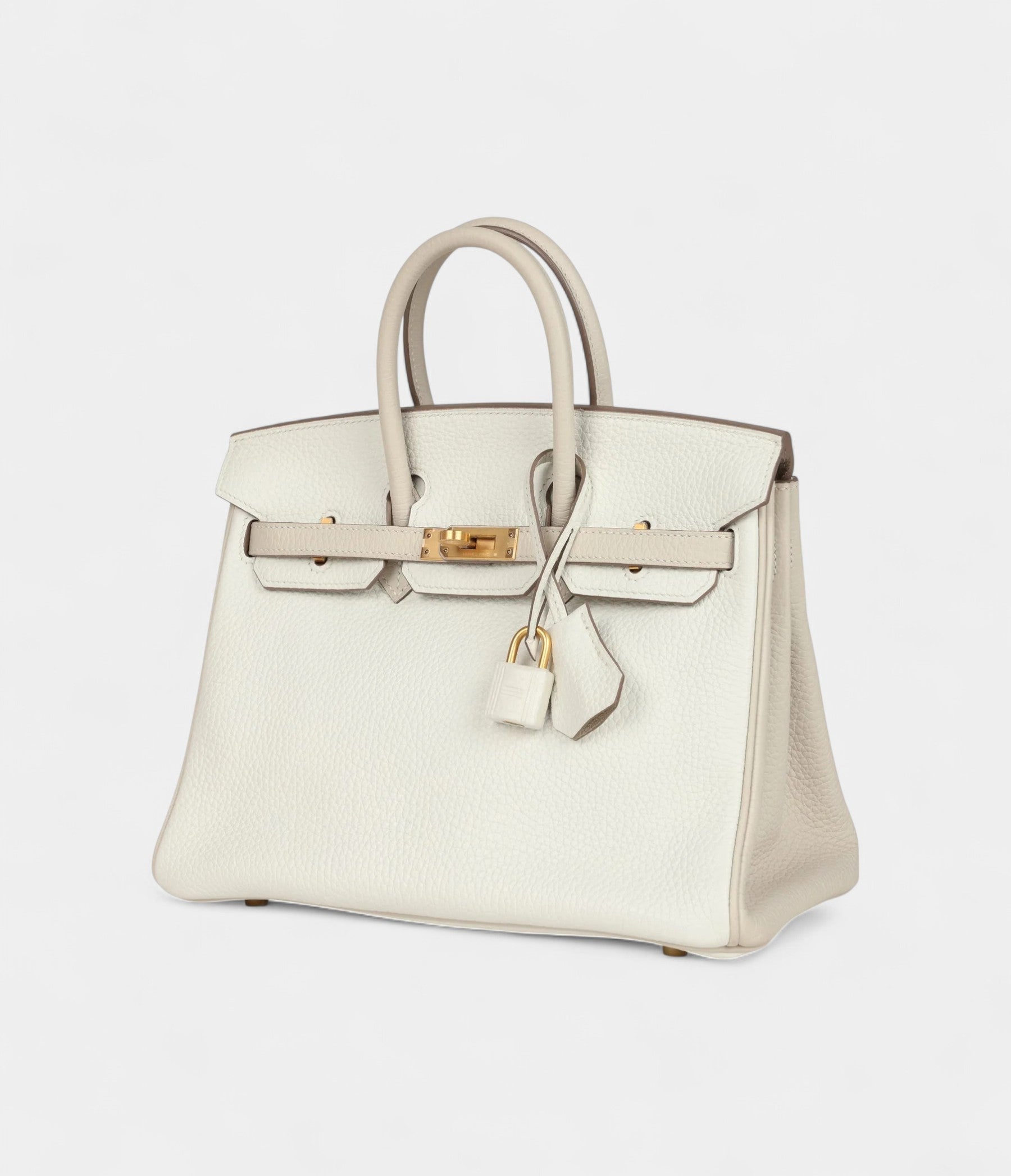 HermesBirkin25WhiteandTrenchTogoBrushedGoldHardware_2.jpg Hermès Birkin 25 White and Trench Togo Brushed Gold Hardware