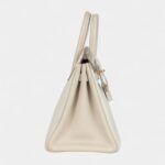 Hermès Birkin 25 White and Trench Togo Brushed Gold Hardware