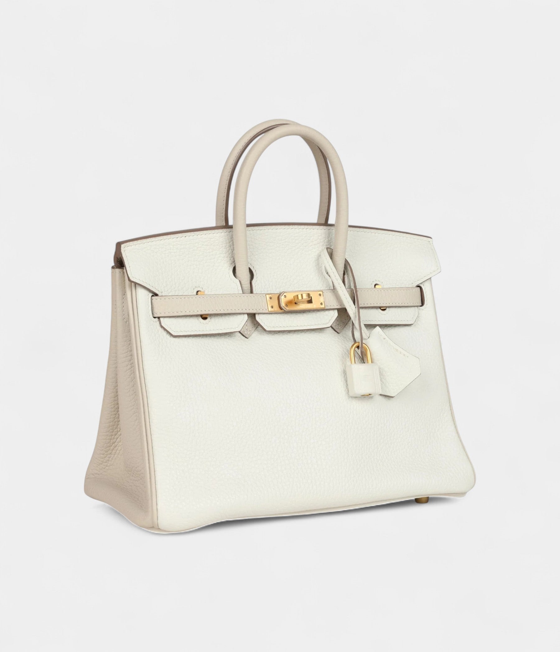 HermesBirkin25WhiteandTrenchTogoBrushedGoldHardware_5.jpg Hermès Birkin 25 White and Trench Togo Brushed Gold Hardware