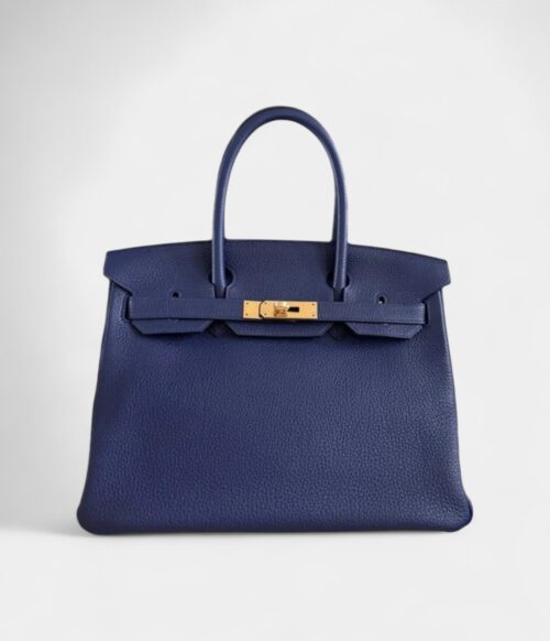 Hermès Birkin 30 Blue Leather Tote Effortless Chic in a Cool, Sophisticated Tone