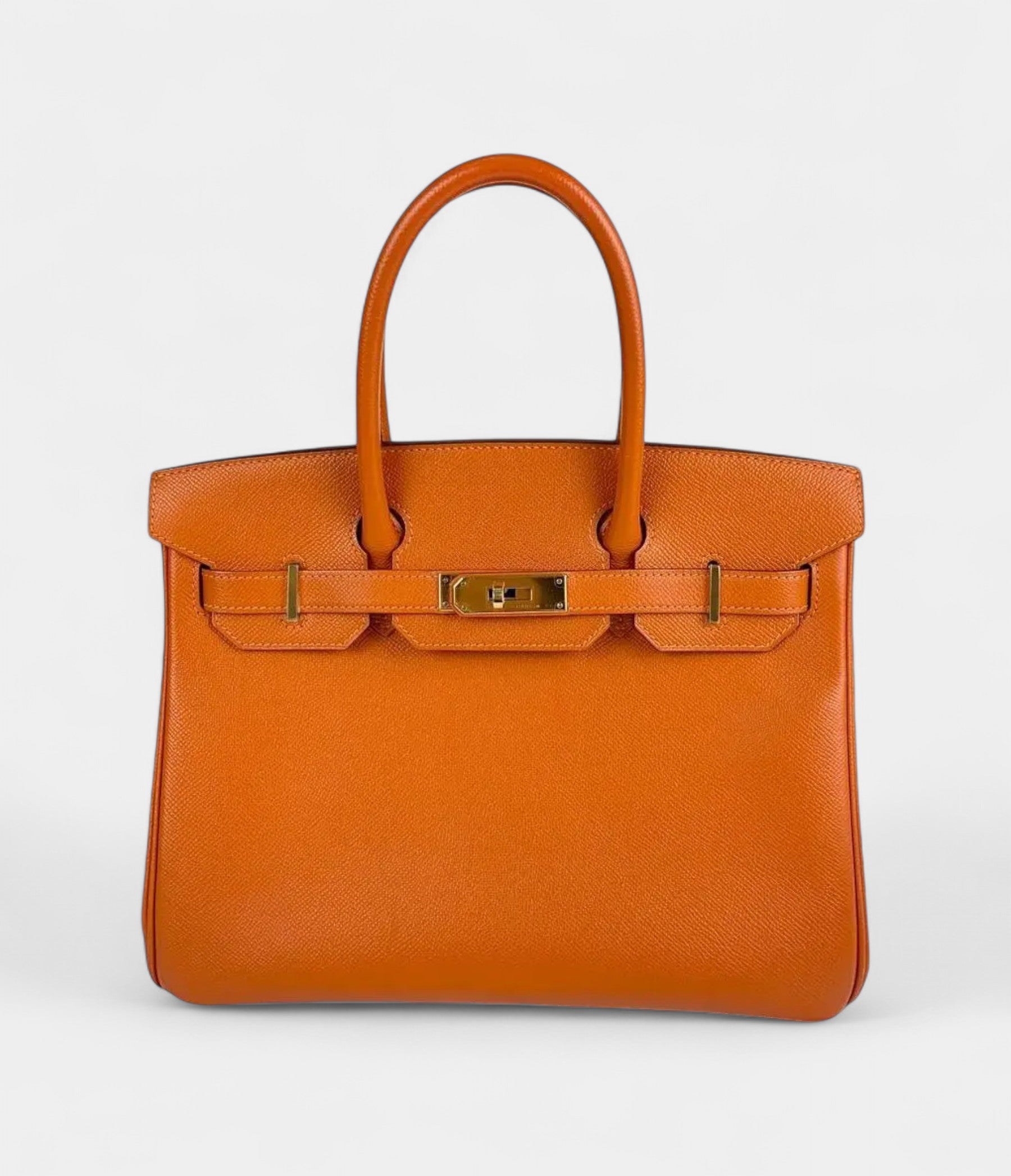 Hermès Birkin 30 Orange Leather Handbag A Bold Classic in Signature Color