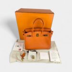 Hermès Birkin 30 Orange Leather Handbag A Bold Classic in Signature Color