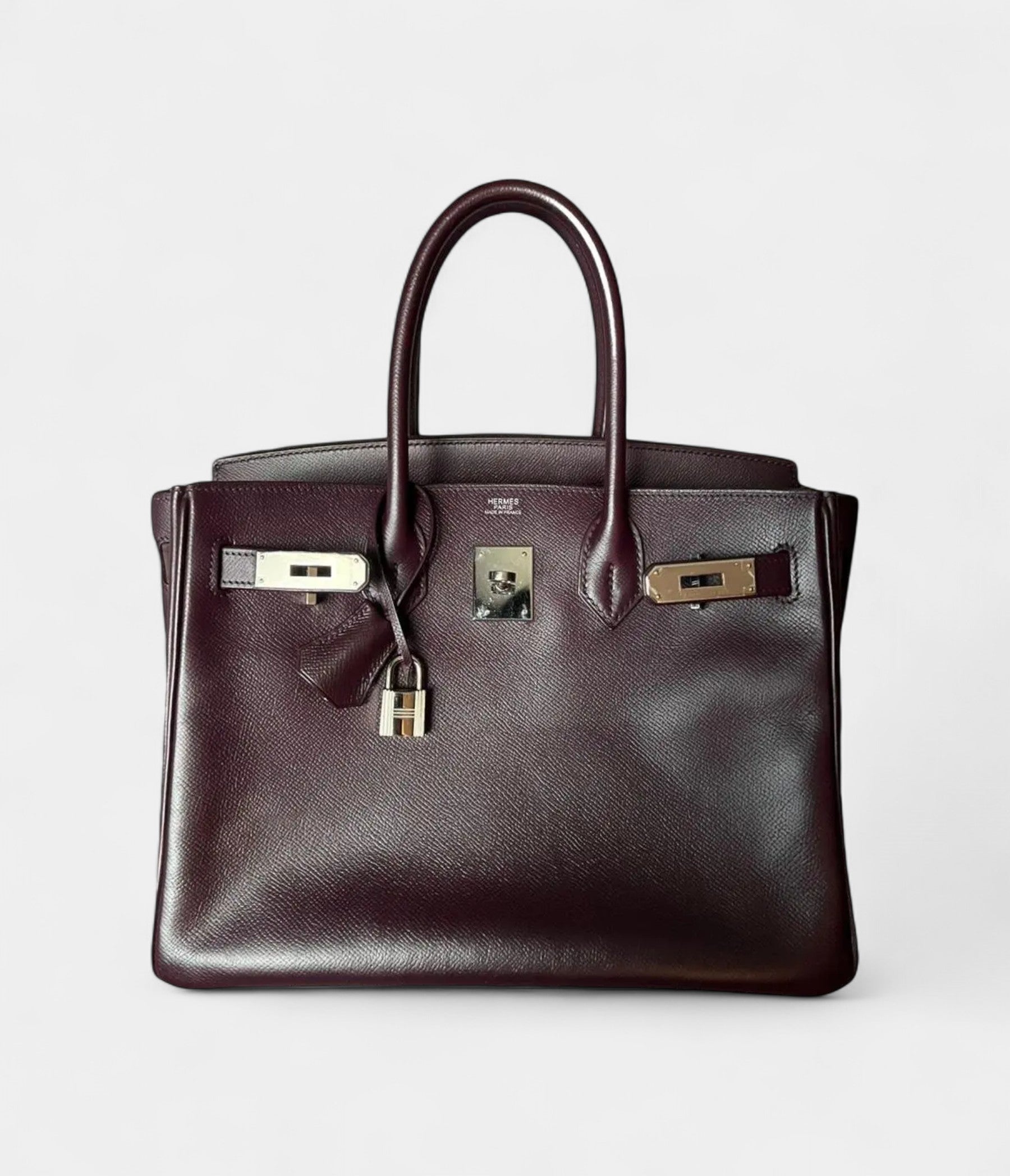 Hermès Birkin 30 Purple Leather Handbag A Timeless Icon of Luxury