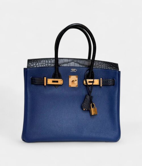Hermes Birkin 30 Touch Blue Sapphire Handbag