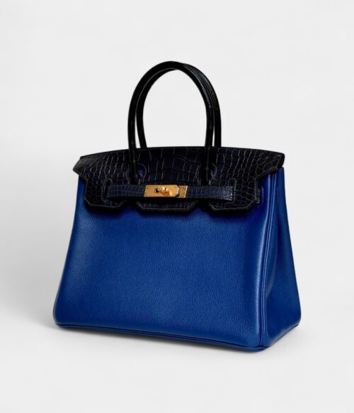 Hermes Birkin 30 Touch Blue Sapphire Handbag