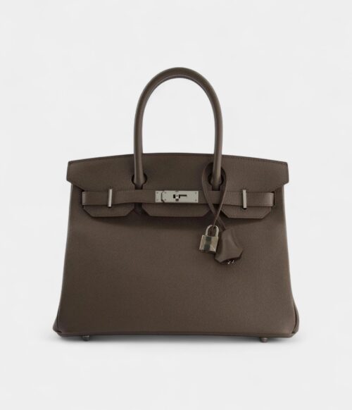 Hermès Birkin 30 Retourne in Gris Etain Epsom Leather Bag