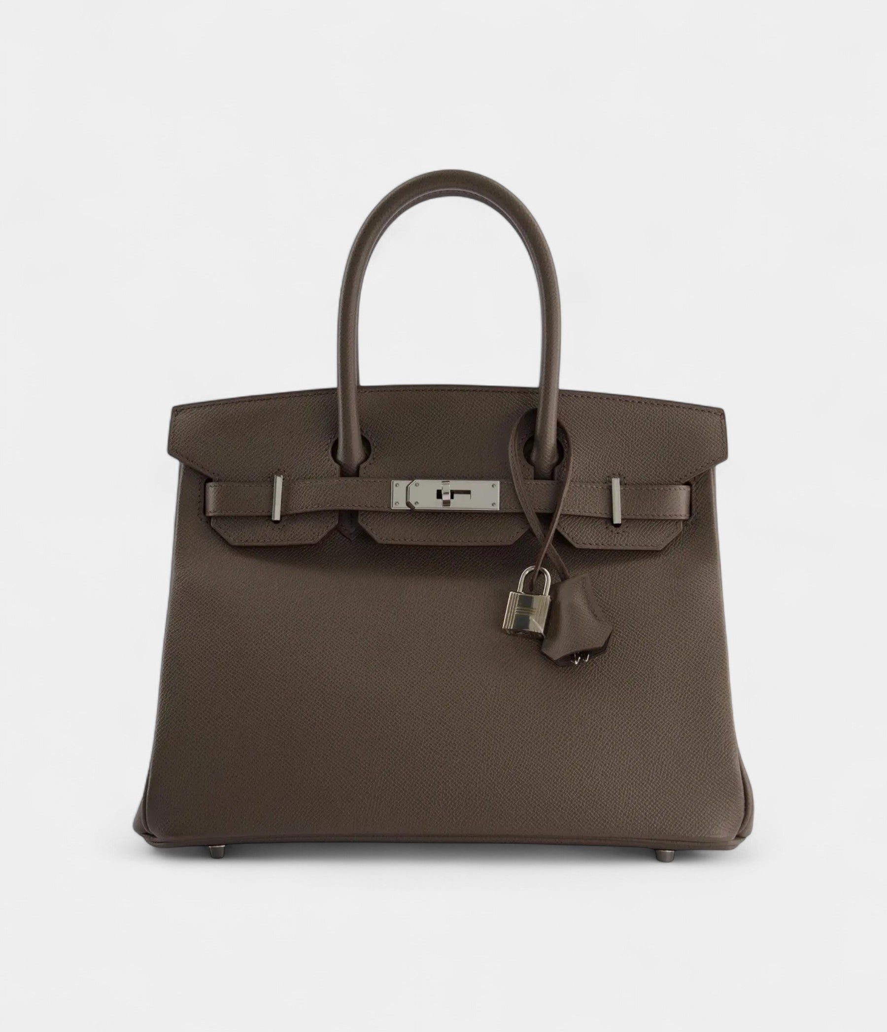 Hermès Birkin 30 Retourne in Gris Etain Epsom Leather Bag