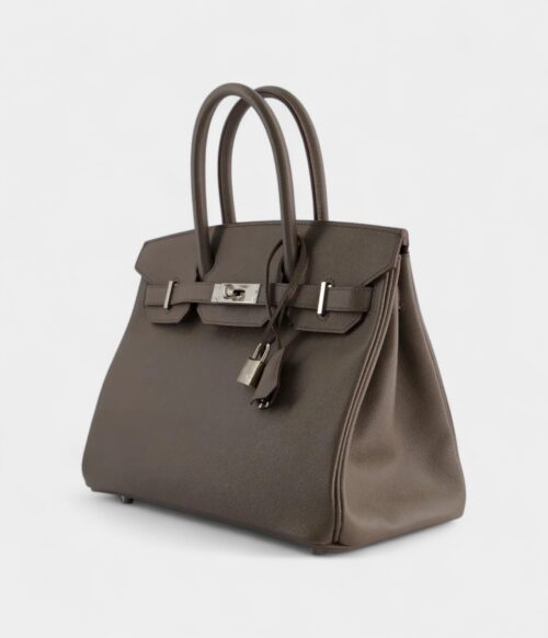 Hermès Birkin 30 Retourne in Gris Etain Epsom Leather Bag