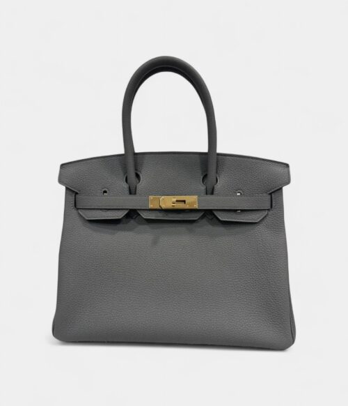 Hermes Birkin 30 gris etain goldware