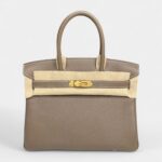 Hermes Birkin 30 in Etoupe, Togo leather with Gold Hardware