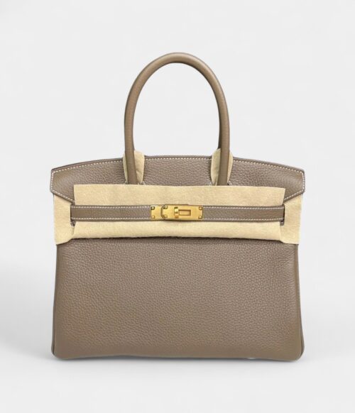 Hermes Birkin 30 in Etoupe, Togo leather with Gold Hardware