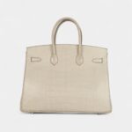 Hermès Birkin 35 Beton Matte Alligator Palladium Light Brown Hardware