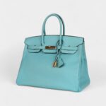 Hermès Birkin 35 Bleu Atoll Epsom Gold Hardware
