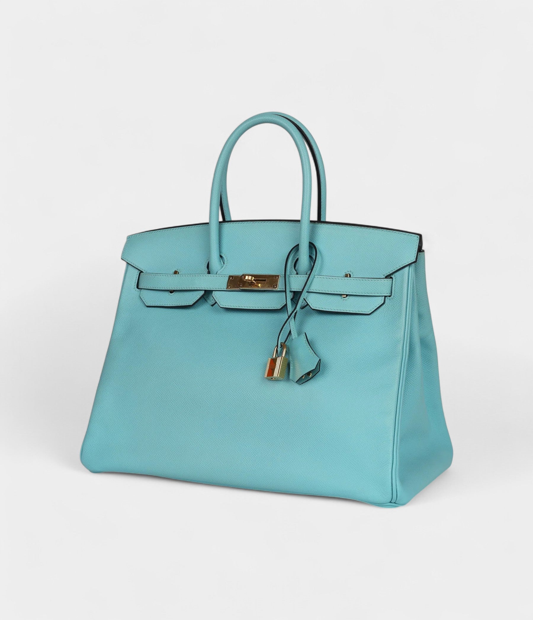 Hermès Birkin 35 Bleu Atoll Epsom Gold Hardware